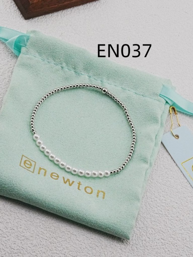 Enewton Platinum Bead & Pearl Single Bracelet